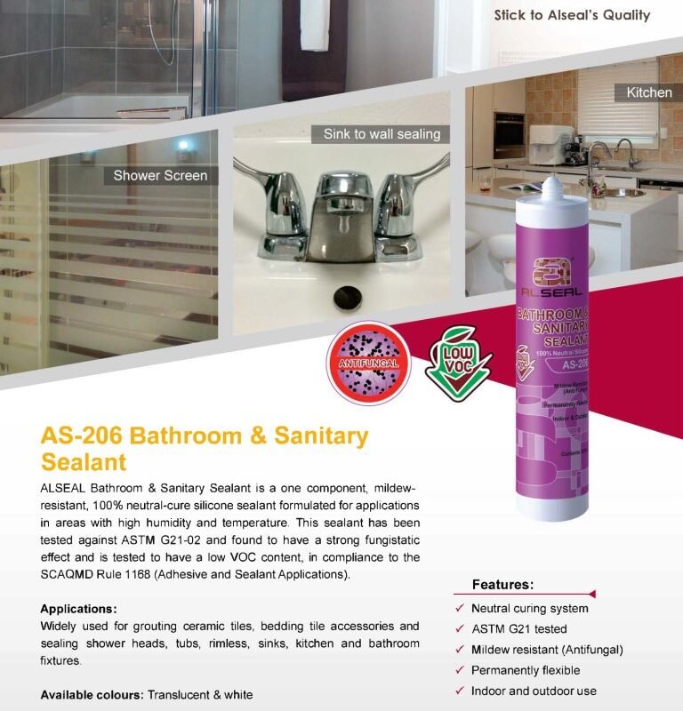 Bathroom & Sanitary Silicone Sealant
