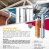 A poster featuring ALSEAL Glass & Metal Sealant, highlighting its use for metal duct, aluminum, glass roofing, and guttering. The text provides details on its properties: neutral cure silicone sealant with superior adhesion and durability for glazing and weather sealing. It lists applications, features like excellent weather resistance and flexibility, bonding capability to various materials, available colors (translucent bronze, white, black, grey), product codes with cartridge sizes. It includes the website www.alseal.com.au.